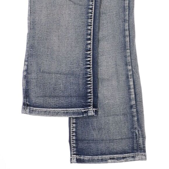 Vanity Cropped Jeans Size 27 Womens Distressed Sequin Blue Denim Stretch 28x24 - Picture 5 of 11